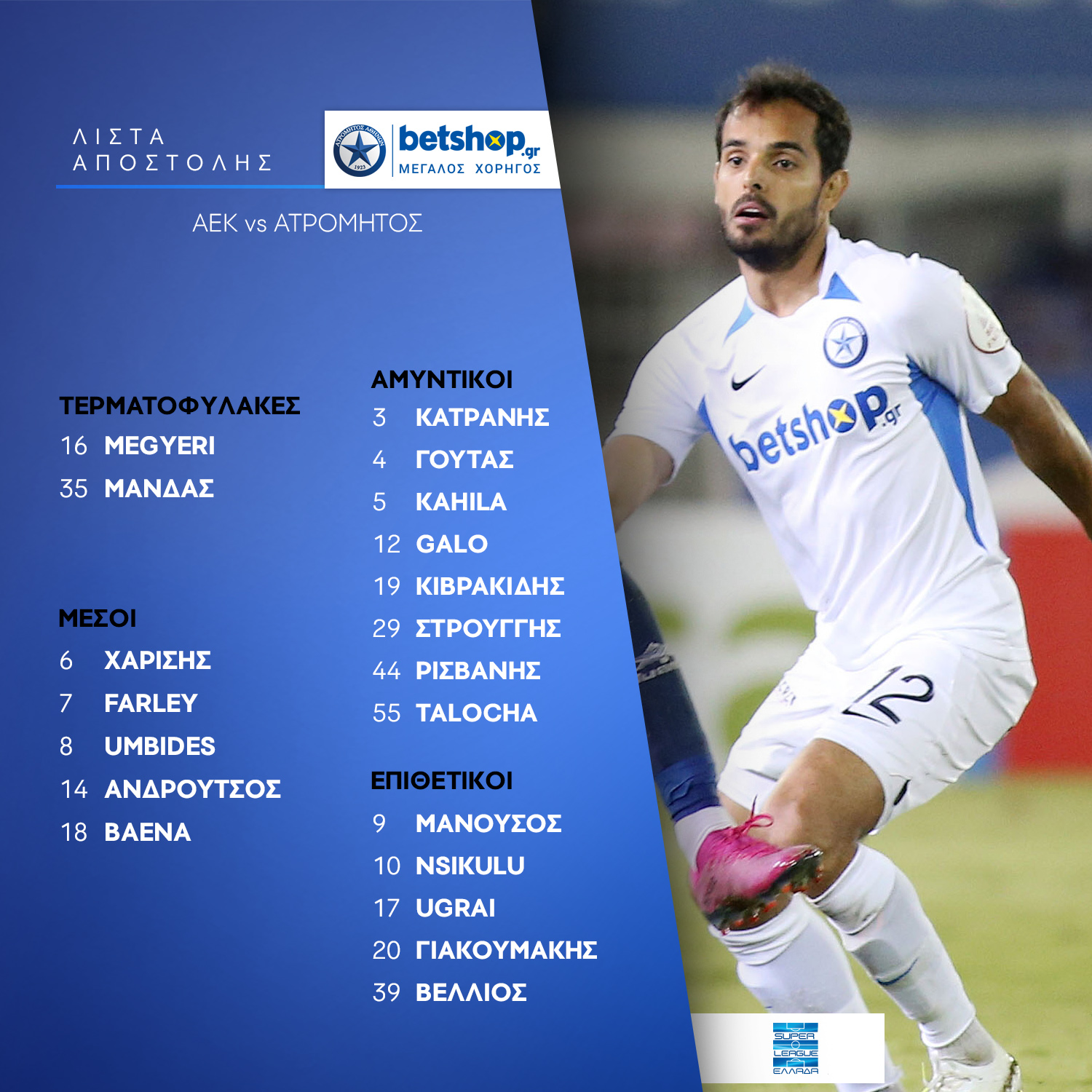 list aek atromitos