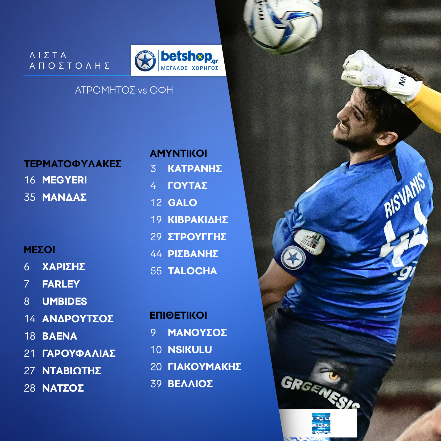 list atromitos ofi