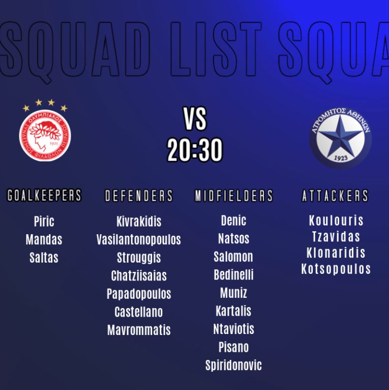 SQUAD LIST