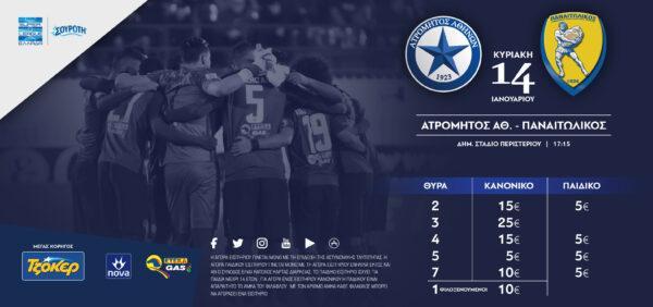 Η πώληση εισιτηρίων ανήμερα του Ατρόμητος-Παναιτωλικός