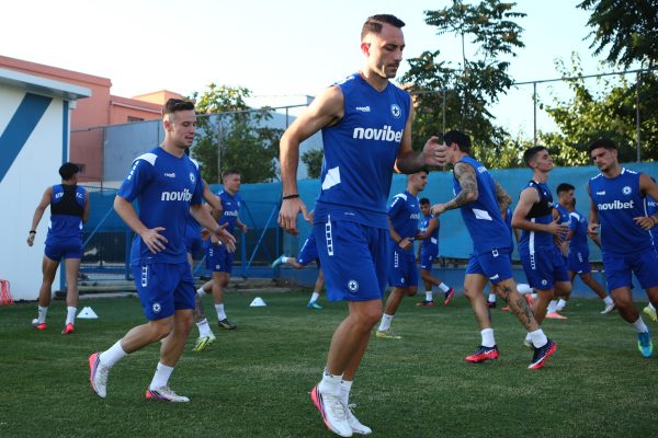 Η τελευταία προπόνηση πριν το φιλικό με τον Λεβαδειακό